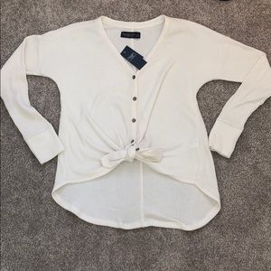 Abercrombie & Fitch long sleeve button down w/knot